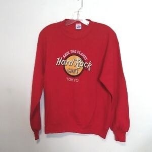 Hard Rock Cafe Tokyo Red Unisex Sweatshirt - size Medium